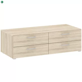 BASIC komód tölgy színben, 110 cm, 4S