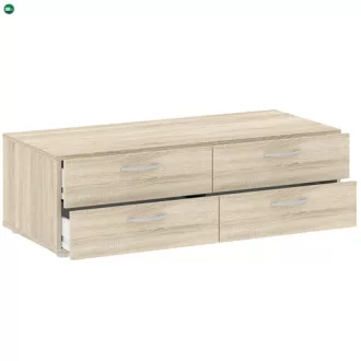BASIC komód tölgy színben, 110 cm, 4S