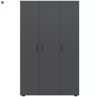 BASIC Ruhásszekrény Antracit Színben 110 cm 3D