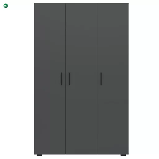 BASIC Ruhásszekrény Antracit Színben 110 cm 3D