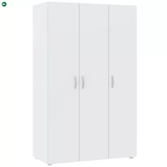 BASIC Ruhásszekrény Fehér Színben 110 cm 3D
