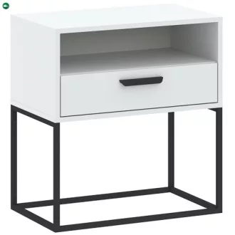 Éjjeliszekrény Fiókkal Fehér Színben CADRO NR4 60 cm