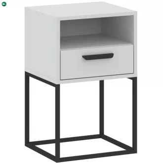   Éjjeliszekrény Fiókkal Fehér Színben CADRO NR5 40 cm PUSH