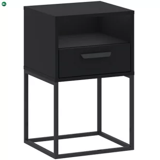   Éjjeliszekrény Fiókkal Fekete Színben CADRO NR5 40 cm PUSH