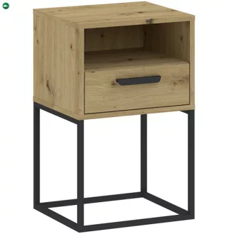   Éjjeliszekrény Fiókkal Tölgy Színben CADRO NR5 40 cm PUSH