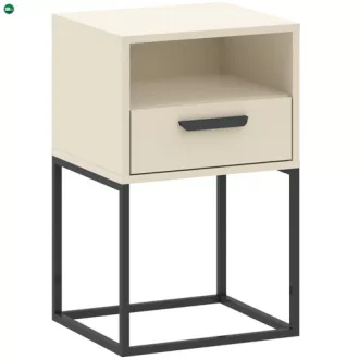 CABINET éjjeliszekrény bézs/fekete színben, 40 cm