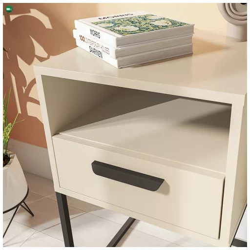 CABINET  Éjjeliszekrény Beige/Fekete Színben 40 cm