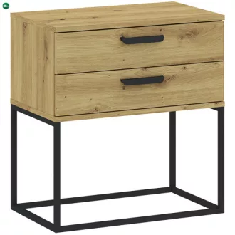Éjjeliszekrény 2 Fiókkal Tölgy Színben CADRO NR6 60 cm