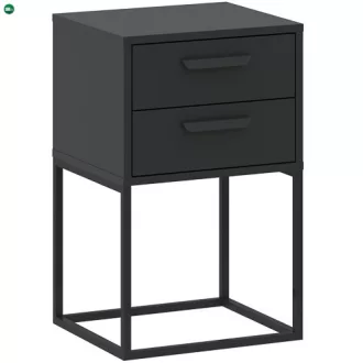 Éjjeliszekrény 2 Fiókkal Fekete Színben CADRO NR9 40 cm