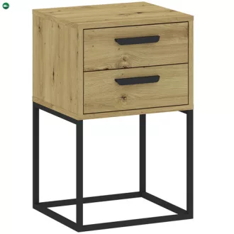 Éjjeliszekrény 2 Fiókkal Tölgy Színben CADRO NR9 40 cm