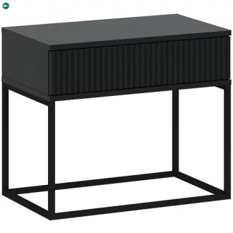 Éjjeliszekrény Fekete Színben CADRO NR2 60 cm PUSH