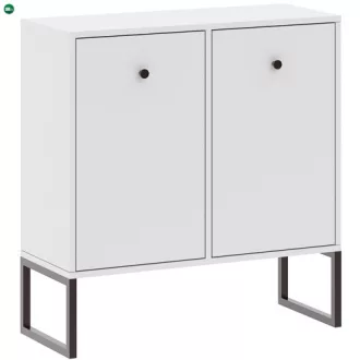 2 ajtós komód fehér színben LINEA 77 cm