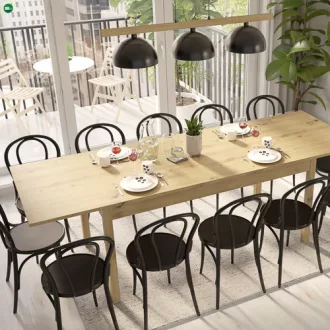 SENDI Étkezőasztal Tölgy Színben 160 cm