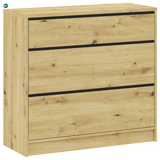 BASIT komód tölgy színben, 99 cm, széles, 3S
