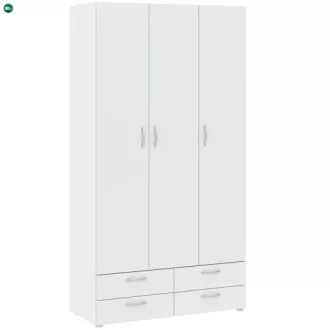BASIC Gardróbszekrény Fehér Színben 110 cm