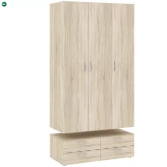 Háromajtós szekrény 4 fiókkal