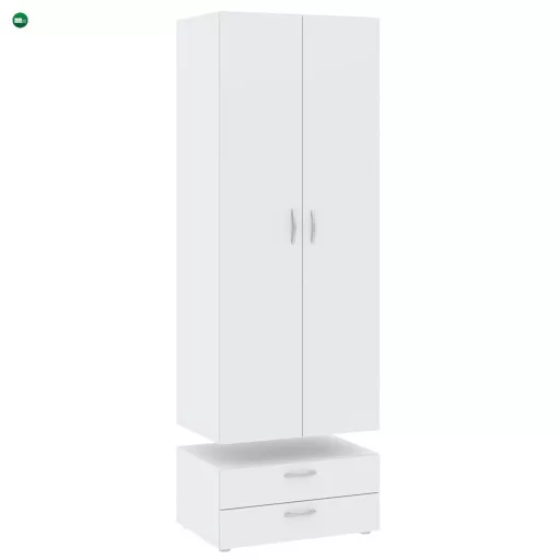 BASIC Gardróbszekrény Fehér Színben 74 cm