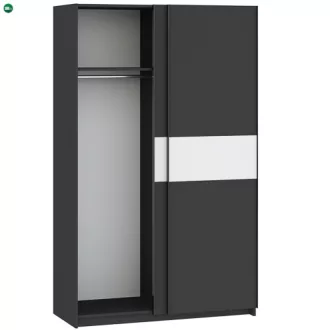 BERNO 120 cm. Gardróbszekrény Antracit/Fehér Színben