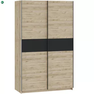BERNO 120 cm. Gardróbszekrény Tölgy/Antracit Színben