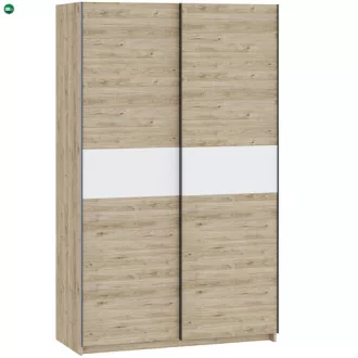 BERNO Gardróbszekrény Tölgy/Fehér Színben 120 cm