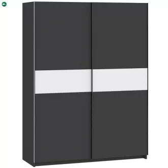 Berno 150 cm. Gardróbszekrény Antracit/Fehér Színben