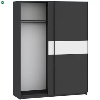 Berno 150 cm. Gardróbszekrény Antracit/Fehér Színben