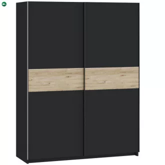 Berno 150 cm. Gardróbszekrény Antracit/Tölgy Színben