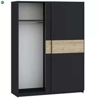 Berno 150 cm. Gardróbszekrény Antracit/Tölgy Színben