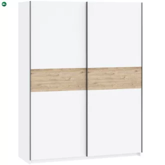 BERNO 150 cm. Gardróbszekrény Fehér/Tölgy Színben