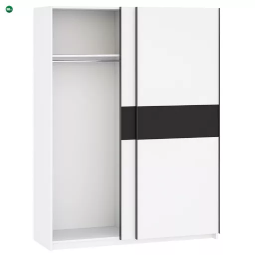 BERNO Gardrób Fehér Színben. 150 cm.