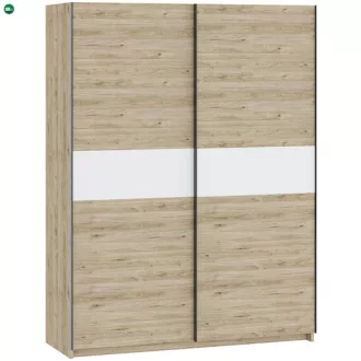 BERNO 150 cm. Gardróbszekrény Tölgy/Fehér Színben
