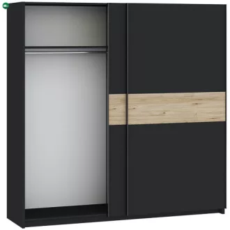 BERNO 200 cm. Gardróbszekrény Antracit/Tölgy Színben