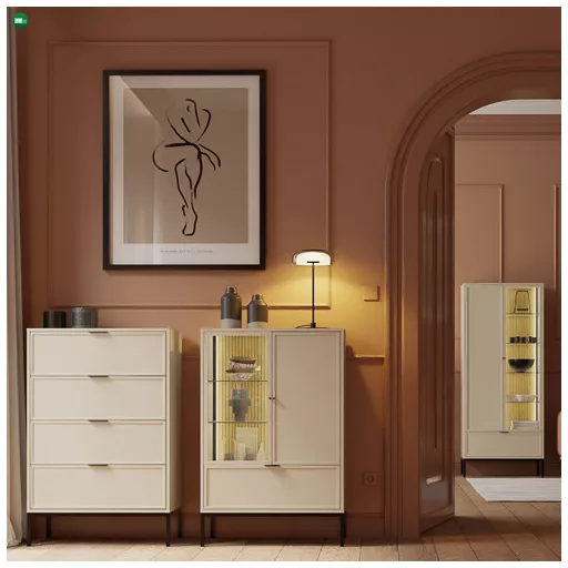 DECO komód fehér színben, 76 cm