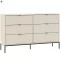 DECO komód bézs színben, 6 fiókkal, 150 cm
