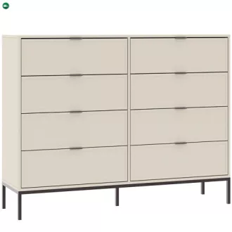 DECO komód bézs színben, 8 fiókkal, 150 cm