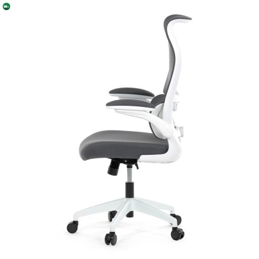Szürke Irodai Forgószék Fehér Karfával. KA-C807