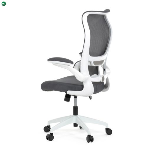 Szürke Irodai Forgószék Fehér Karfával. KA-C807