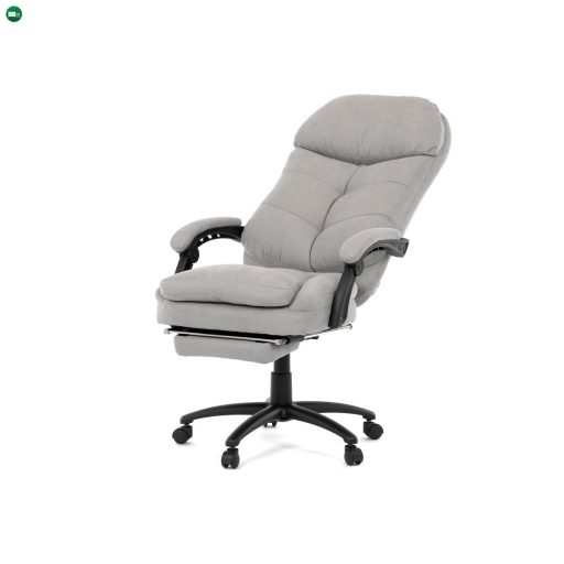 Irodai szék, világosszürke szövet, szinkron mechanizmus, lábtartóval szerelt model