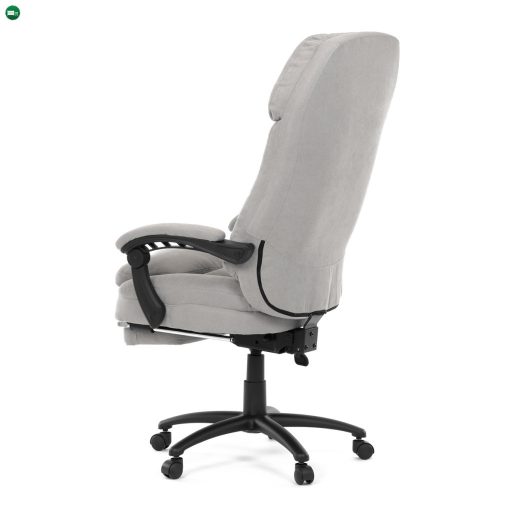 Irodai szék, világosszürke szövet, szinkron mechanizmus, lábtartóval szerelt model