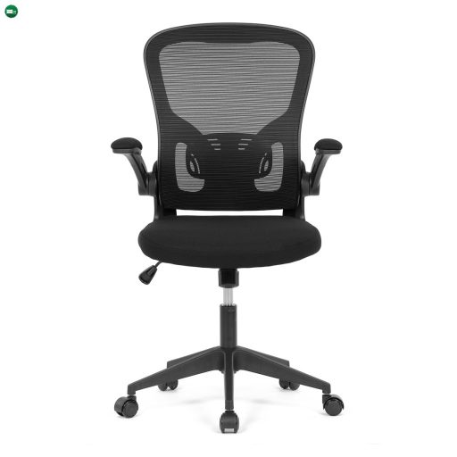 Fekete Irodai Forgószék Állítható Karfával KA-V317