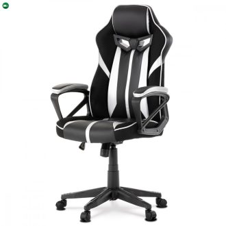   Gamer Irodai Forgószék, Fekete-Ezüst Színben, Hintamechanizmussal KA-Y341