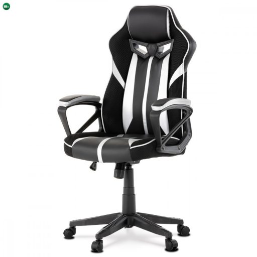 Gamer Irodai Forgószék, Fekete-Ezüst Színben, Hintamechanizmussal KA-Y341