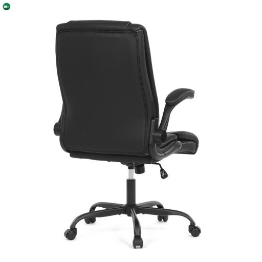Irodai Forgószék Fekete Ekobőr Kárpittal KA-Y344
