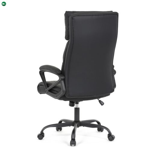Kényelmes Irodai Forgószék Fekete Színben Műbőr Kárpitozással. KA-Y346