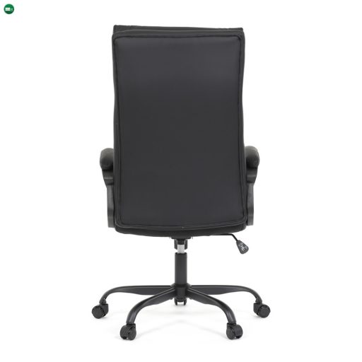 Kényelmes Irodai Forgószék Fekete Színben Műbőr Kárpitozással. KA-Y346