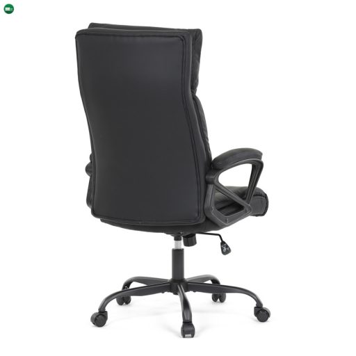 Kényelmes Irodai Forgószék Fekete Színben Műbőr Kárpitozással. KA-Y346