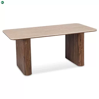   Téglalap alakú étkezőasztal 180 cm méretben, travertin/dió színben ARAMIS