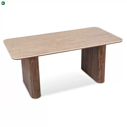 Téglalap alakú étkezőasztal 180 cm méretben, travertin/dió színben ARAMIS
