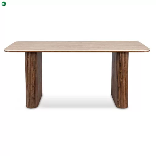 Téglalap alakú étkezőasztal 180 cm méretben, travertin/dió színben ARAMIS