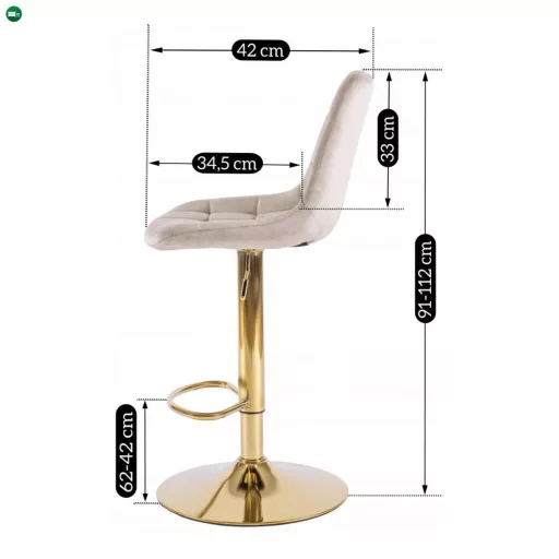 ARCOS bárszék bézs bársony